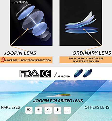 Joopin Stylish Oversized Cat Eye Sunglasses Polarized, Trendy White Black Cateye Shades For Women Uv Protection, Retro Rounded Cat Sun Glasses, Shady Rays Sunnies For Sensitive Eyes Driving Fishing #TOP2