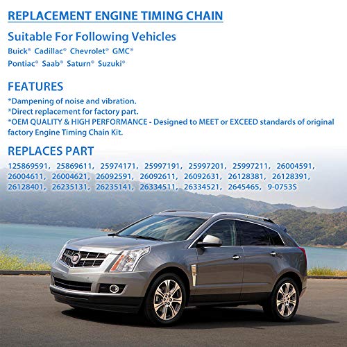 Mango S Compatibleu Engine Timing Chain Kit 9-0753S Chevrolet Buick Pontiac Cadillac Saturn 3.6L 3.0L