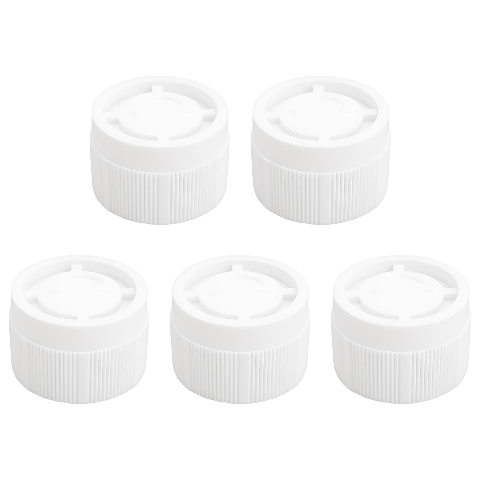 Sg Store White 5Pcs M30x1.5 Thermostatic Radiator Valve Decorators Screw Caps
