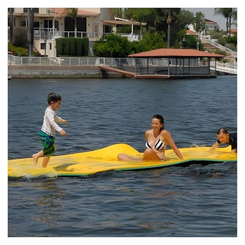Almohadilla de agua flotante plegable para lagos y piscinas, alfombrilla portátil antideslizante resistente al desgarro para niños y adultos