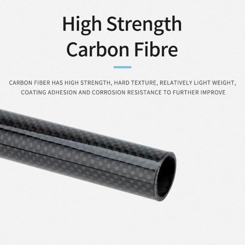 Guidon de vélo de montagne en fibre de carbone brillante 3K - Barre élévatrice d'hirondelle de 31,8 mm et barre droite plate - Guidon de vélo ultraléger 680/720/760 mm (blanc, 680 mm)