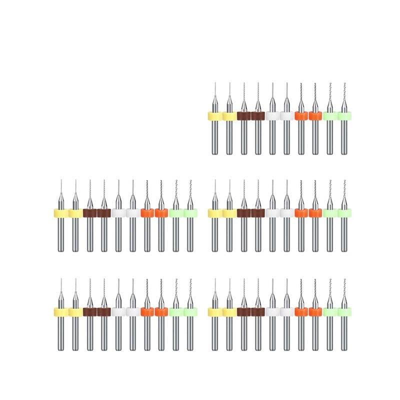 50pcs 0.5-0.9mm PCB Drill Bit 1/8 Shank Carbide Drill DWBPGVUN