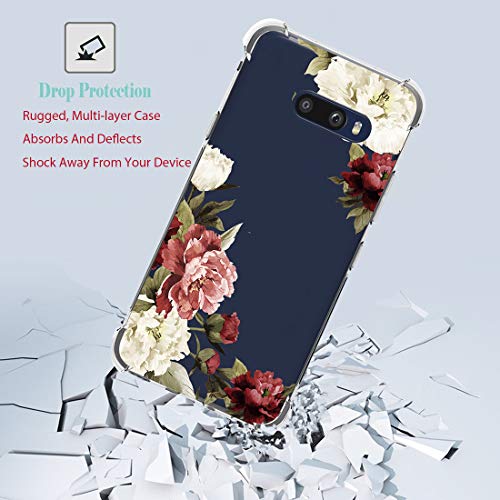 Ueokeird Designed For Lg G8X Thinq Case, For Lg V50S Thinq Cute Case, Slim Shockproof Clear Soft Flexible Tpu Back Phone Case Cover For Lg G8X Thinq/V50S Thinq (Blossom Flower) #TOP6