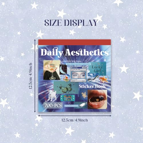 Image of Retro Japanese Sticker Book with Over 1200 Pcs, 30 Sheets of Manga Style Aesthetic Stickers for Journaling and DIY Craft