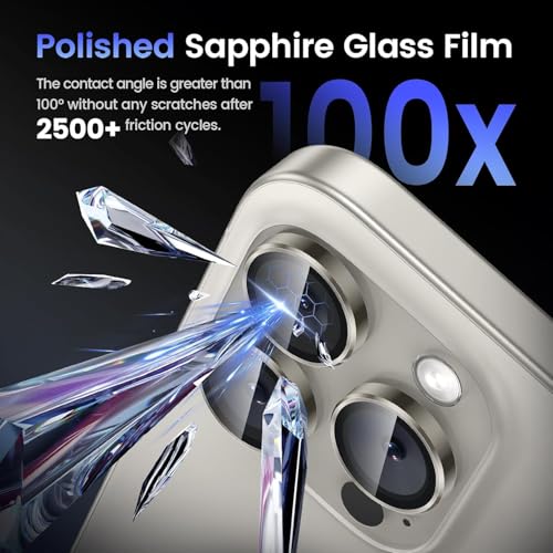 Image of Mobile Camera Lens Protector Compatible for iPhone 16 Pro & iPhone 16 Pro Max Silver