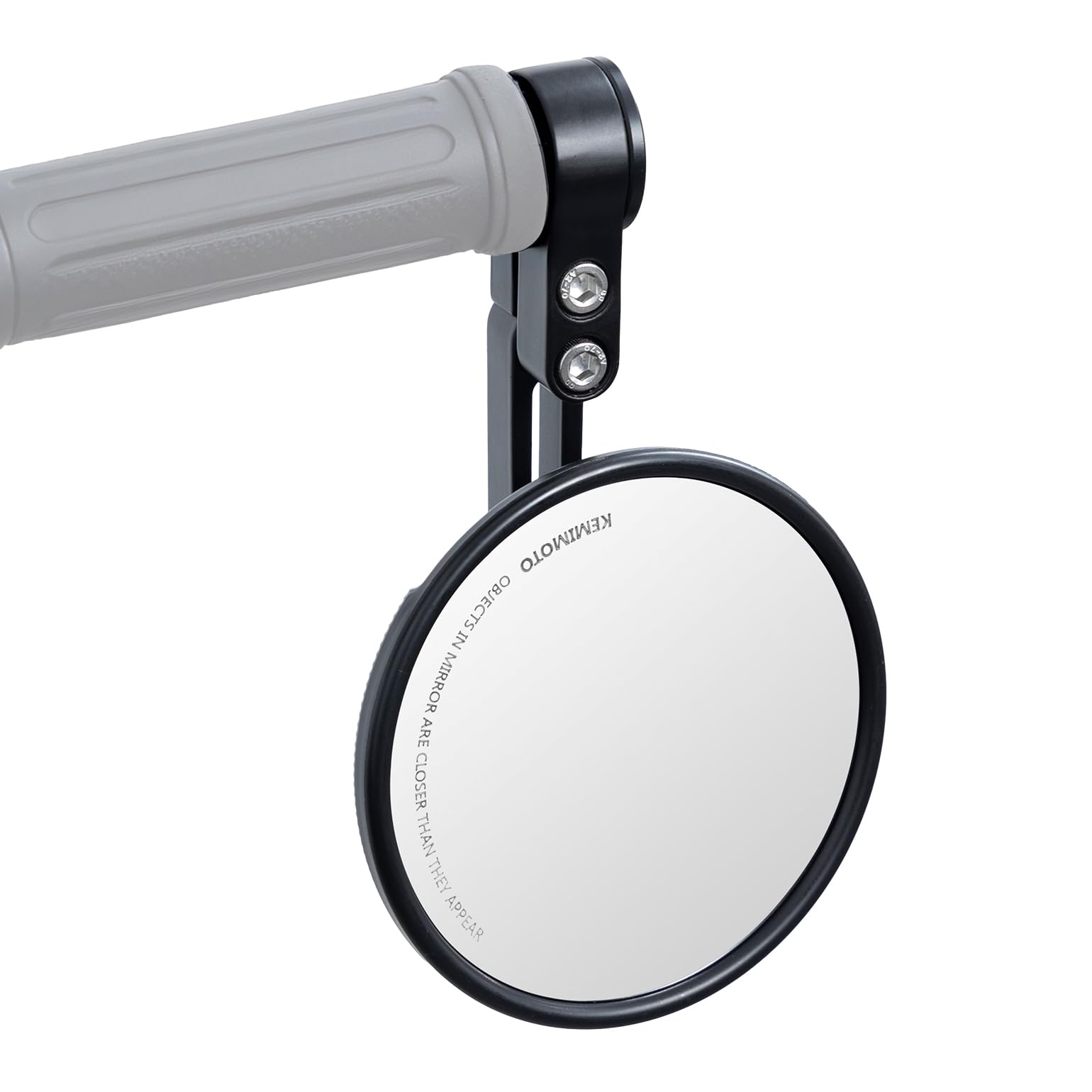 KEMIMOTO Lenkerendenspiegel Motorrad, 2 Stück Motorrad Spiegel Rückspiegel E-geprüft, 360°drehbarer Lenkerspiegel, 7/8" 22mm Seitenspiegel Kompatibal mit Scooter Roller ATV