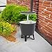 Keter Modern Cool Bar Outdoor Patio Furniture and Hot Tub Side Table with 7.5 Gallon Beer and Wine Cooler, Dark Grey
