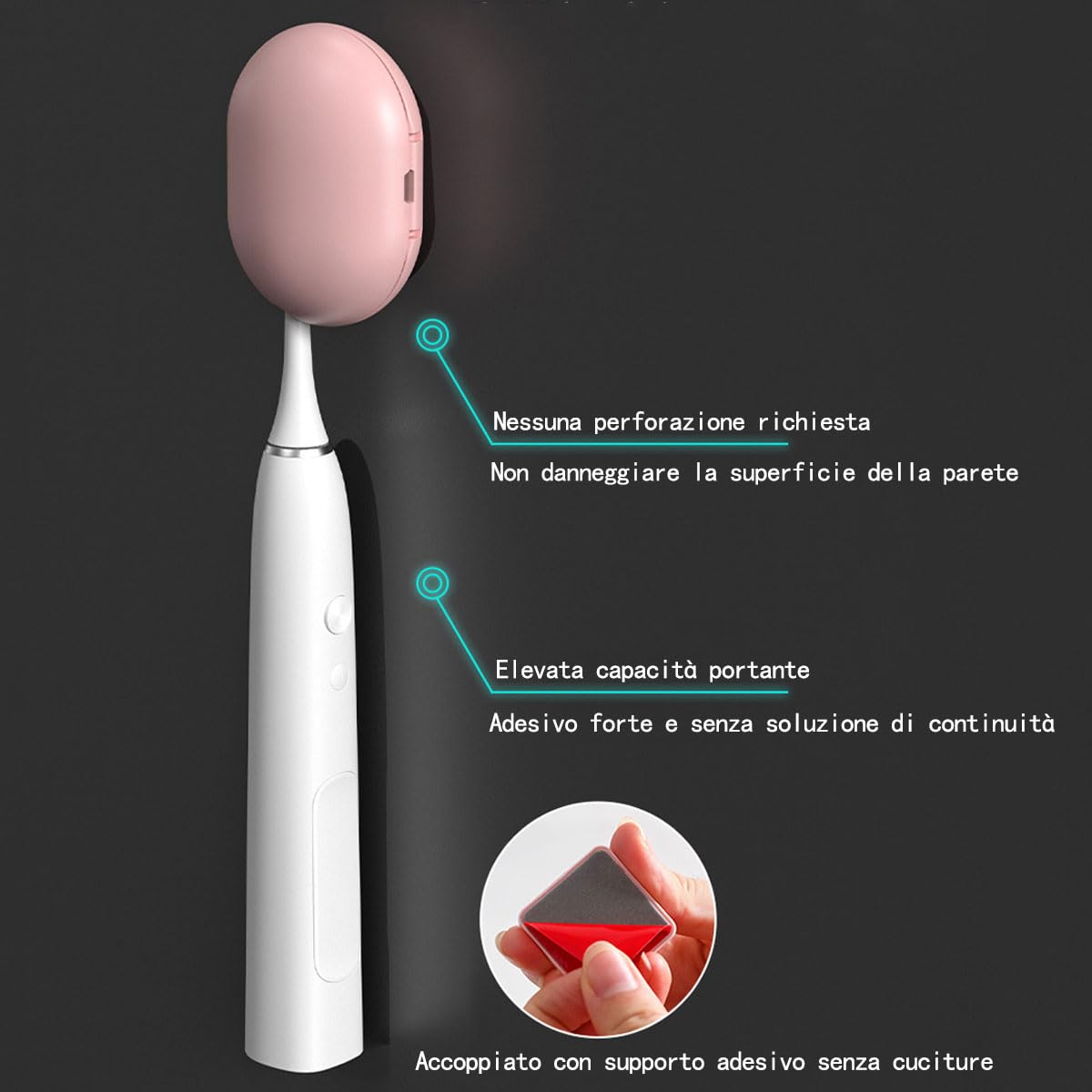 Sterilizzatore universale completamente automatico dello spazzolino da denti domestico, asciugatura UV, adatto per la piccola cura orale montata a parete per viaggi all'aperto (blu)