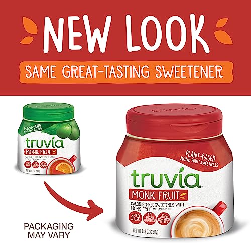 Truvia Calorie-Free Sweetener From The Monk Fruit Spoonable, 9.8 Oz Monkfruit Jar #TOP3