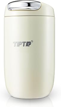 كوب TIPTAP 12 أونصة/350 مل من الفولاذ المقاوم للصدأ معزول بالفراغ، كوب سفر قهوة مقاوم للانسكاب مع غطاء، كوب حراري للحفاظ على القهوة الساخنة/المثلجة والشوكولاتة والشاي والمزيد باللون الأبيض