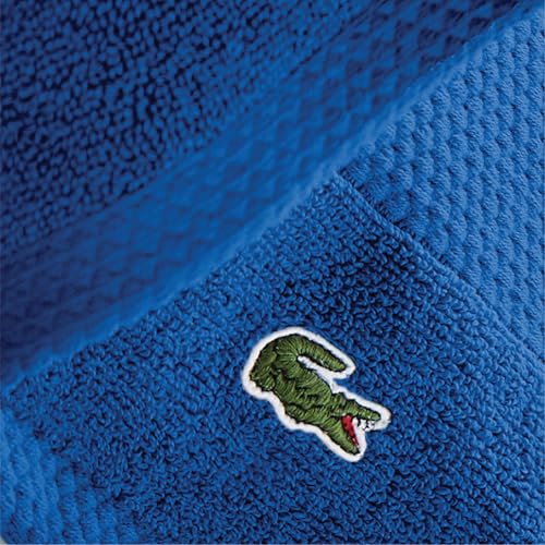 Lacoste Heritage Supima Handtuch, Baumwolle, Surfblau, 40,6 x 76,2 cm – Ansicht 3