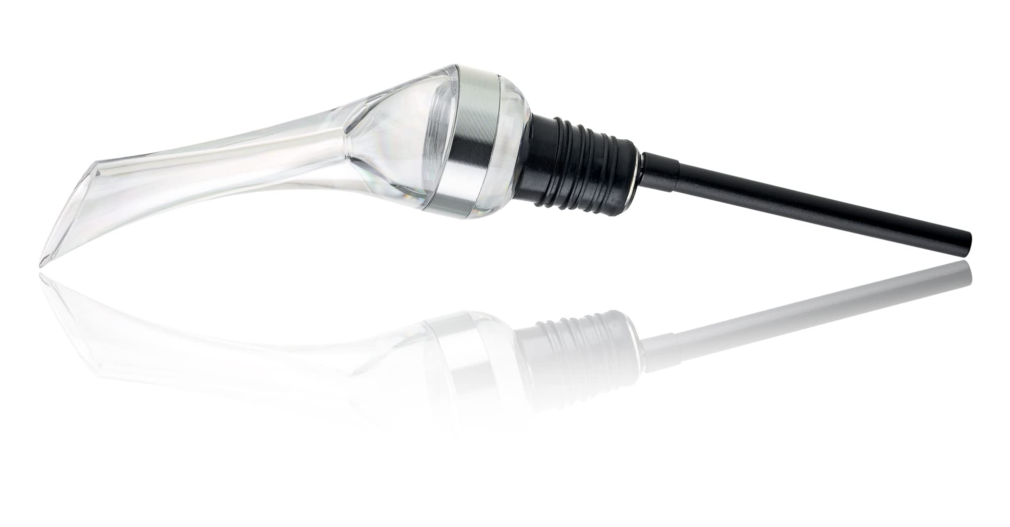 Qpractiko | Aeratore per vino | Acrilico, acciaio inox, 2,5x14cm, 40g | Design elegante, facile da usare e pulire, leggero | Esalta aroma e bouquet per degustazioni
