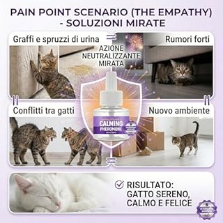 ELEMPURE Ricarica Diffusore di Feromoni Calmanti per Animali Domestici – 3 Flaconi da 48 ml – Favorisce Calma e Benessere in Cani e Gatti – Uso Domestico