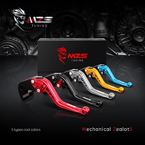 Mzs Red Motorcycle Brake Clutch Levers Adjustable Short Cnc Compatible With Vf750S Sabre 1982-1986 | Vfr750 1991-1997 | Vfr800 Vfr800F 2002-2019 | Vtr1000F Firestorm 1998-2005 | Cbf1000 2006-2009 #TOP6