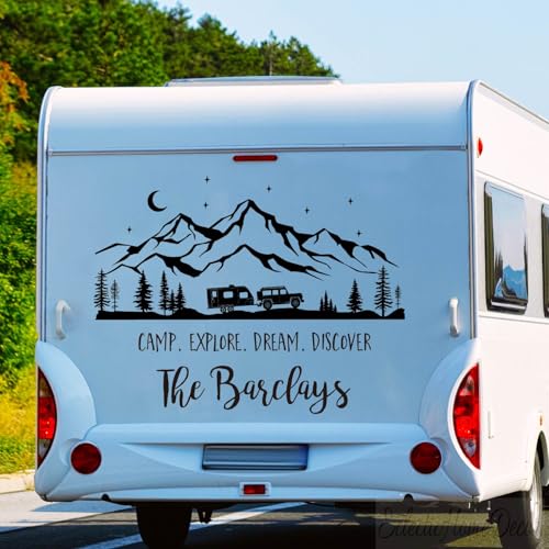 RV Wall Decal Custom Color Camper Home is Where You Park It Vinyl Sticker