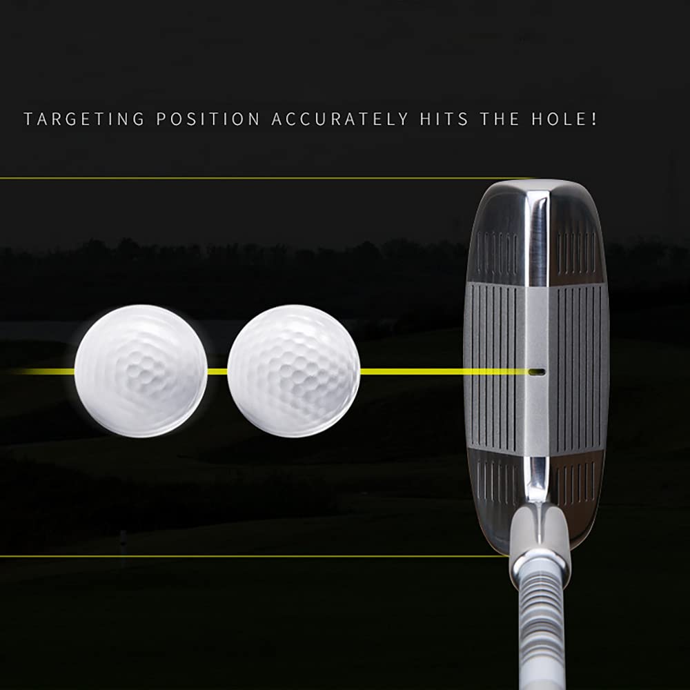 Putter de golf double face Aiwhlmn pour homme et femme, 35 degrés, ambidextre, rigide, Silver