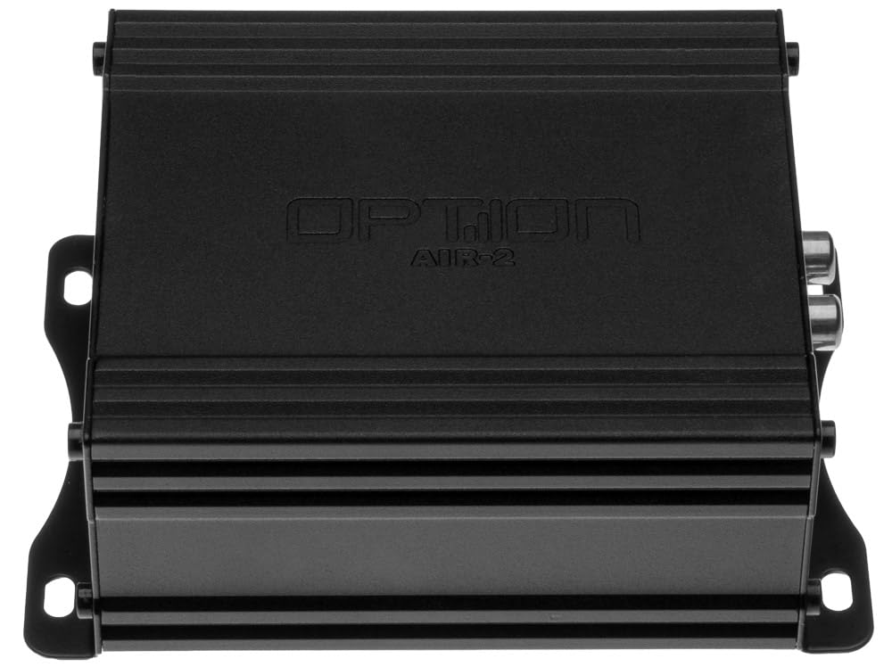 OPTION AIR-2 Verstärker inkl. ISO-Kit - Mini Verstärker mit Plug & Play-Installation für alle Fahrzeuge mit ISO-Anschluss