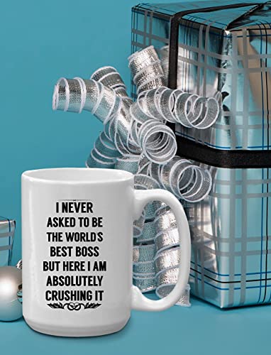 BLUE RIBBON I Never Asked Mug