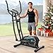 Cowmew Elliptical Cross Trainer, Compact Elliptical Machine For Home Use, Magnetic Elliptical Machines Fitness with 16 Levels Resistance, Non-Slip Pedal, LCD Monitor, 130 KG Weight Capacity