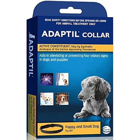 ADAPTIL Dap Calming Pheromone Odorless Adjustable Collar for Stressful Small Dogs or Puppy Training max. Neck Size 14.7-Inch by Ceva Cover