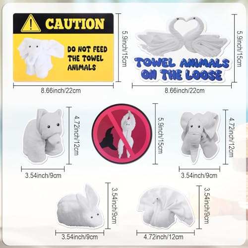 Copkim 7 imanes decorativos con diseño de animales toalla miniatura 3