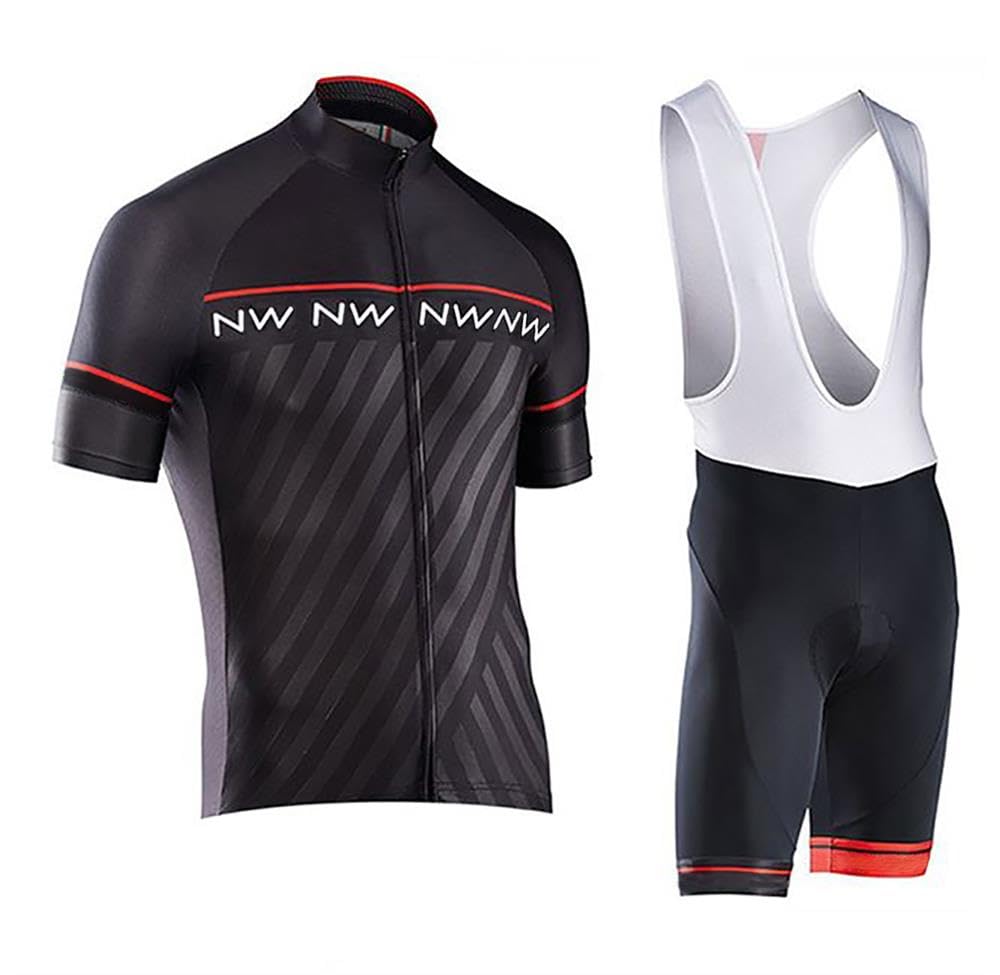 Hombres Jersey + Pantalones Cortos Mangas Cortas de Ciclismo Ropa Maillot Transpirable para Deportes al Aire Libre Ciclo Bicicleta