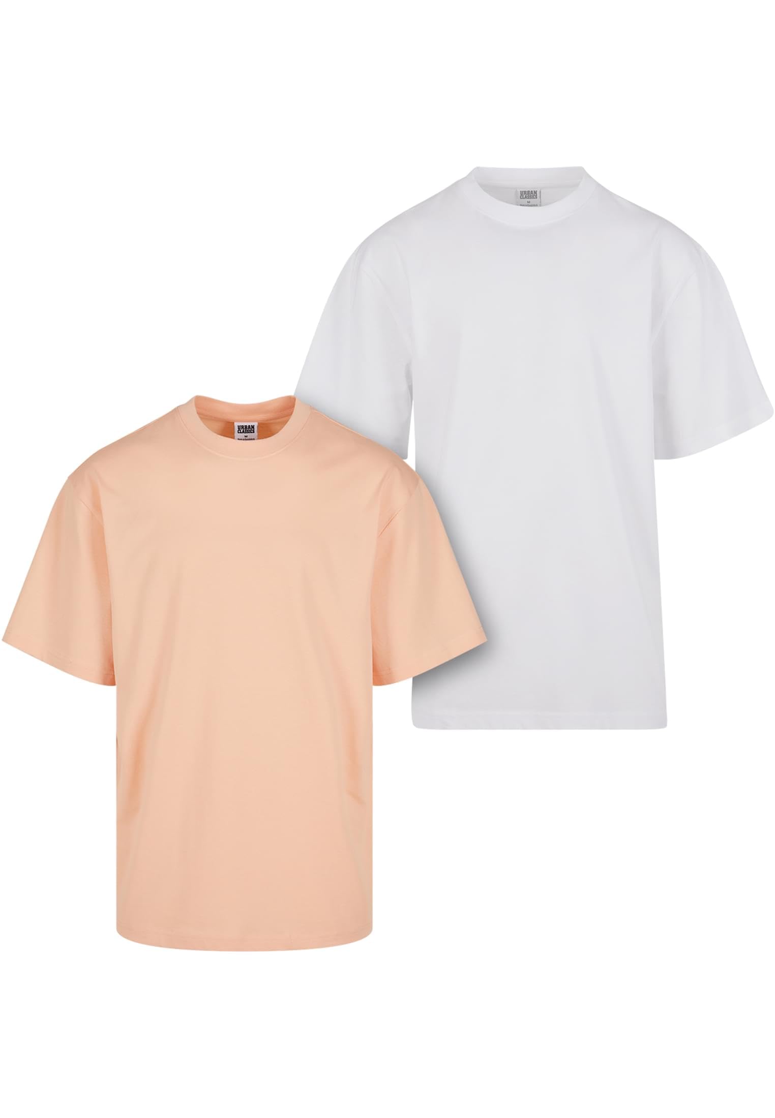 Urban Classics Men's Softapricot + White Tb006a-Tall Tee 2-Pack T-Shirt, 4XL