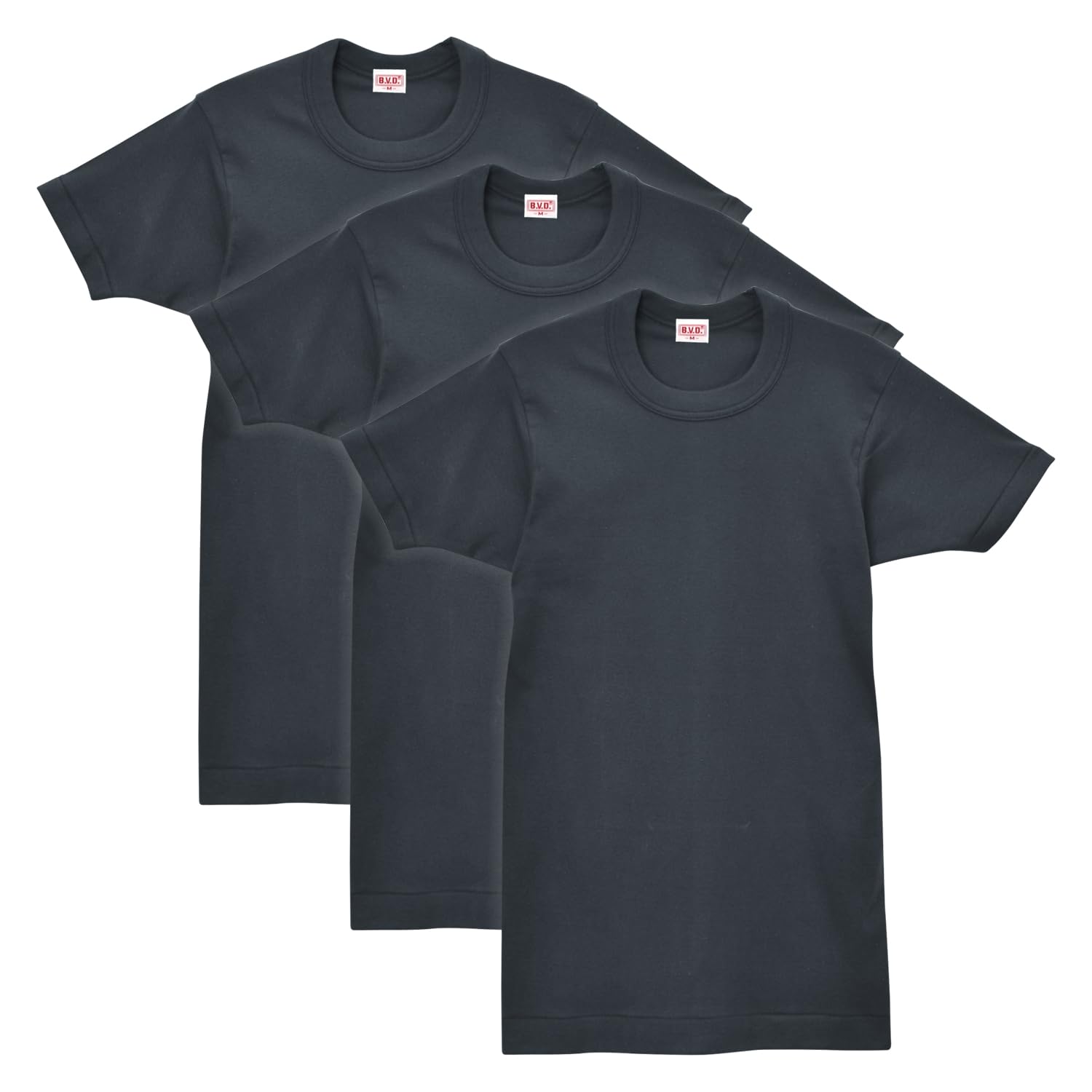 B.V.D.(ビー・ブイ・ディ) 丸首半袖TシャツGOLD ゴールド 丸首半袖Tシャツ3枚組 綿100% コットンメンズ