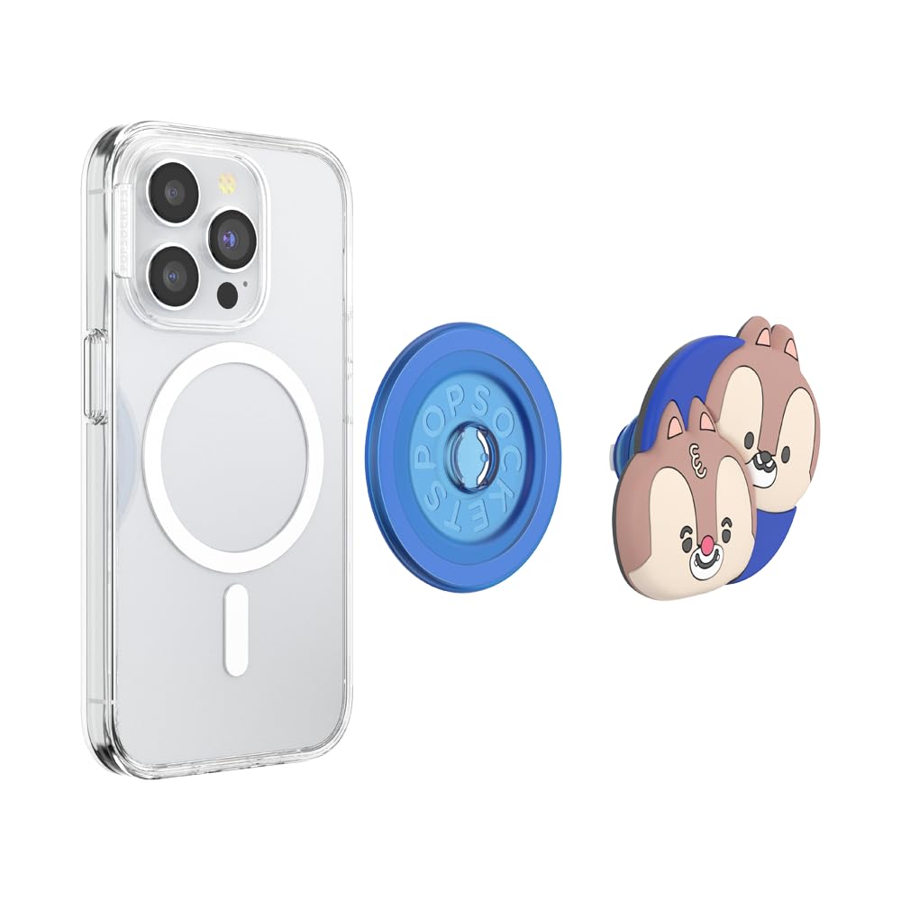 PopSockets Phone Grip for MagSafe Magnetic Holder, Phone Stand, Disney - Kawaii Chip 'n Dale - Image 3