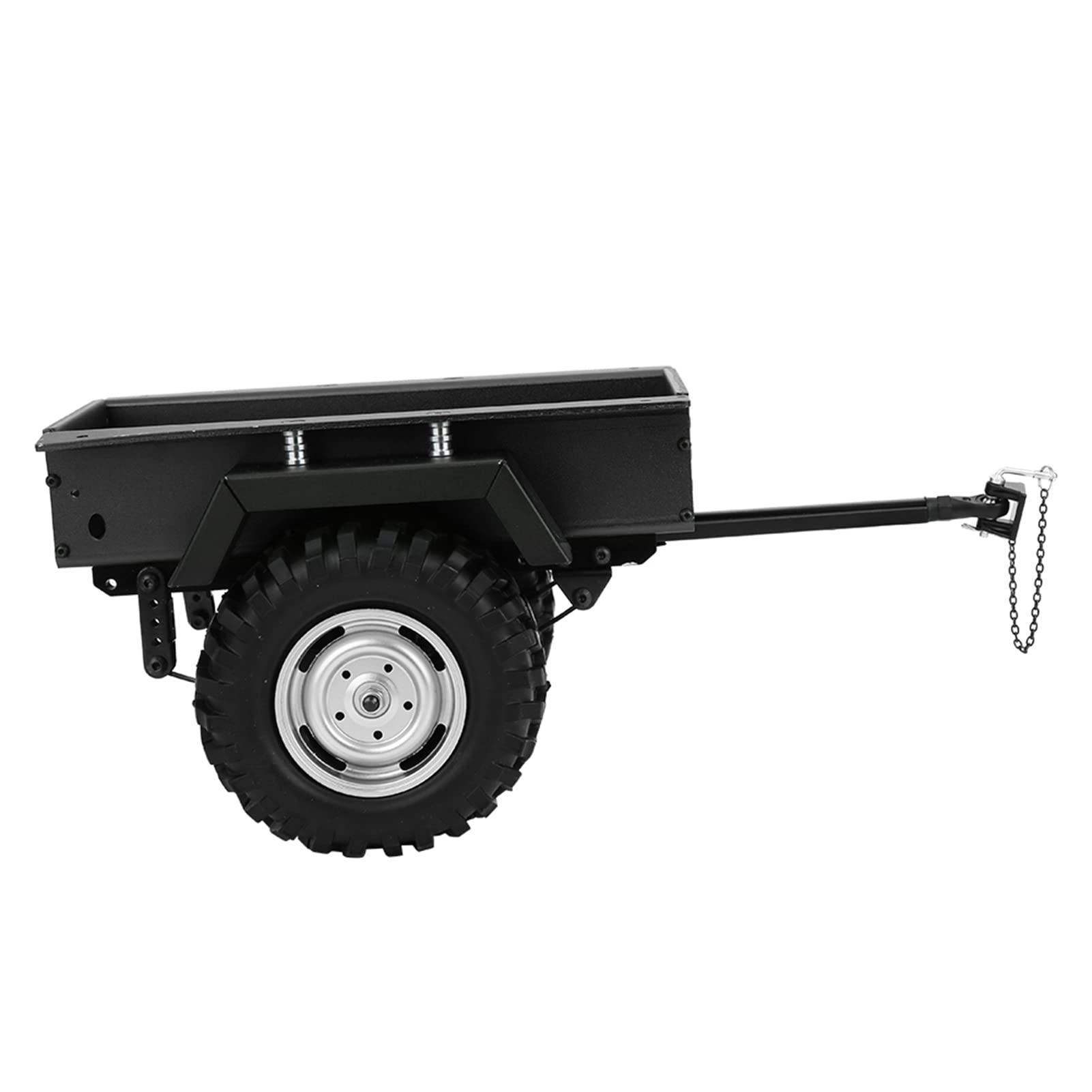 Stop Aluminium Wysoce Symulowanej Przyczepy - Model Pojazdu RC do Zabawek Pasujący do SCX10 1/10 RC Auto (czarny) (BLACK)