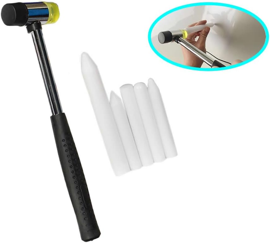 Shitongda Dent Repair Tool Kits Paintless Dent Removal Tap Down Tools Dent Rubber Hammer DIY Tools