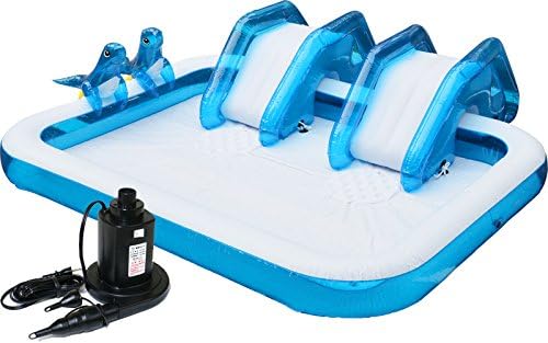 FIELDOOR すべり台付きビニールプール 【2カラー】 ビッグサイズ 家庭用プール ジャンボプール 大型