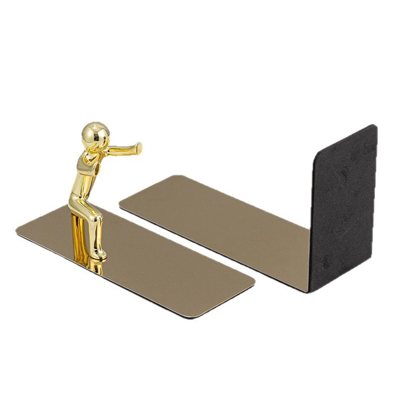Metal Bookends Creative Book Stoppers Book Holders Shelf Kung Fu Bookends Desk Bookshelf Decorative Decorative