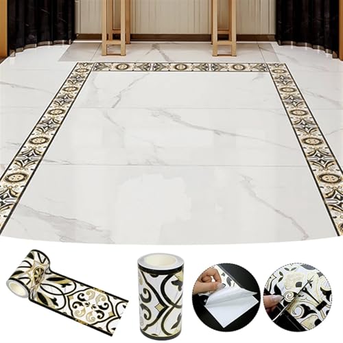 Cenefa adhesiva de PVC impermeable para pared de cocina y baño, pack de 2 rollos de 5M 6