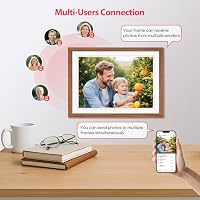 Frameo Digital Photo Frame WLAN Digitaler Bilderrahmen 15 Zoll, HD IPS Touchscreen Elektronischer FotoRahmen mit 32GB Speicher, 4:3, Auto Drehung, Einfache Weitergabe von Fotos Videos – Ansicht 6