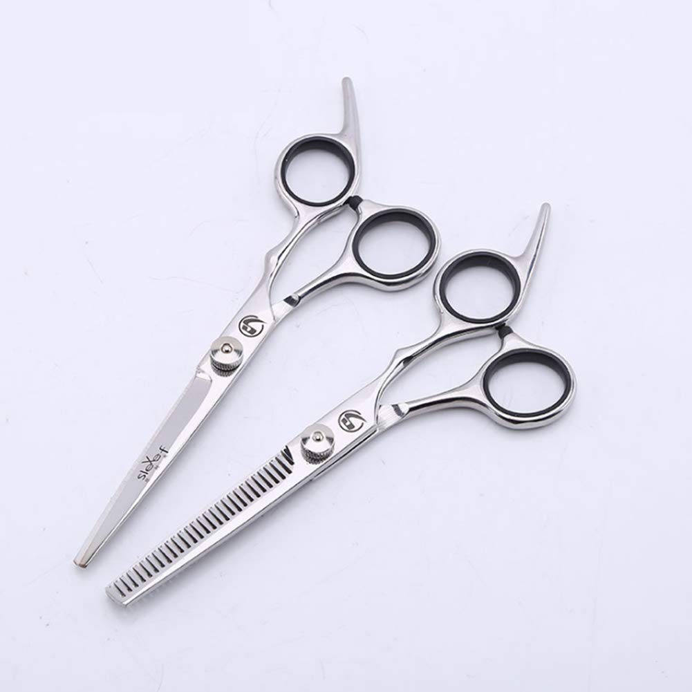 Ciseaux de coiffure en acier inoxydable argent de 6,7 pouces pour coupe et frange
