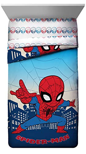 Image of Disney Spidey Friends Twin Comforter Set 4 Piece Kids Bedding, Blue