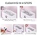 Adiding Jewelry Cleaning Machine, 1000mL (33.8oz) Sonic Retainer Ring Cleaner with 5 Time Mode and Degassing Function Ultrasonic for Glasses, Earrings, Necklaces, Denture, Coins, Pacifier (Purple)