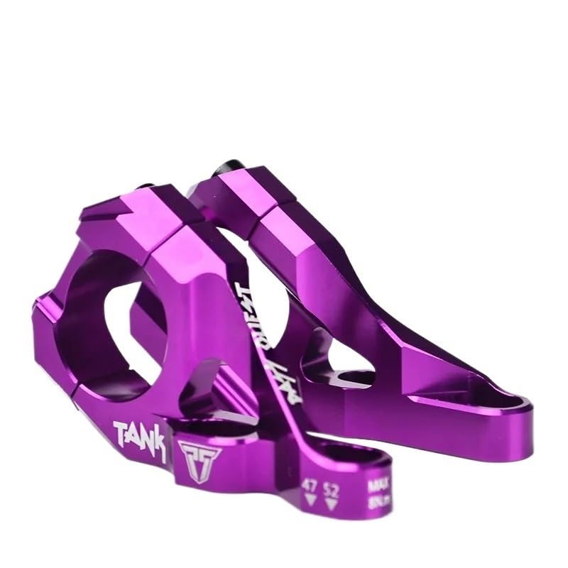 Attacco Manubrio MTB Attacco Manubrio for Mountain Bike in Discesa con Attacco Manubrio in Lega, Altezza 10 Gradi 35 mm Attacco Manubrio Bici da Corsa(Purple)
