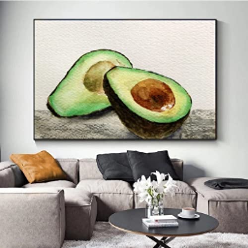 Art abstrait avocat toile moderne 50x70cm sans cadre pour salon nordique