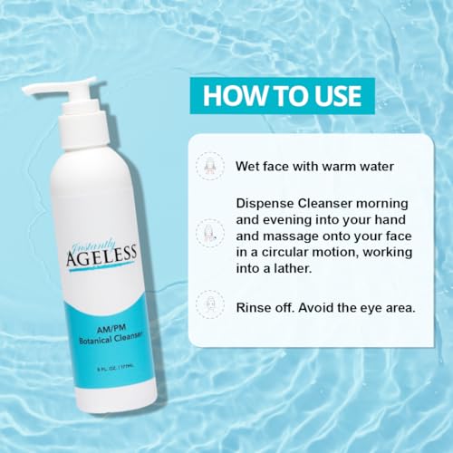 Instantly Ageless AM/PM Botanical Facial Cleanser - Beauty Product Skin Care, Face Cleanser For Women and Men - 6 Fl oz. (177ml) Pump Bottle - Image 7