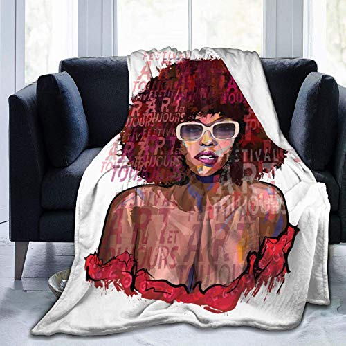 Couverture douce en micropeluche pour toutes les saisons - Légère et touffetée - En flanelle - Noire - Pour lit, canapé, canapé