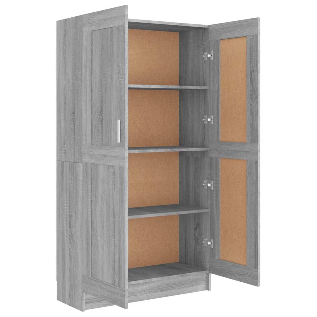 Libreria grigio Sonoma, 82,5 x 30,5 x 150 cm, in legno