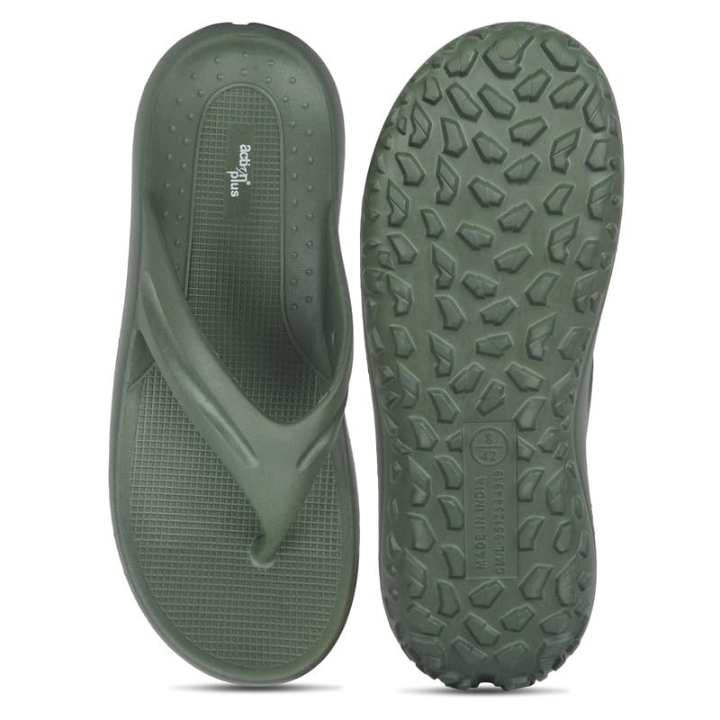 Image of ACTION Extra Soft Men's PILO Comfort Slippers | Lightweight & Anti-Skid Flip Flops with Cushioned Footbed | Waterproof Slippers for Men & Boys