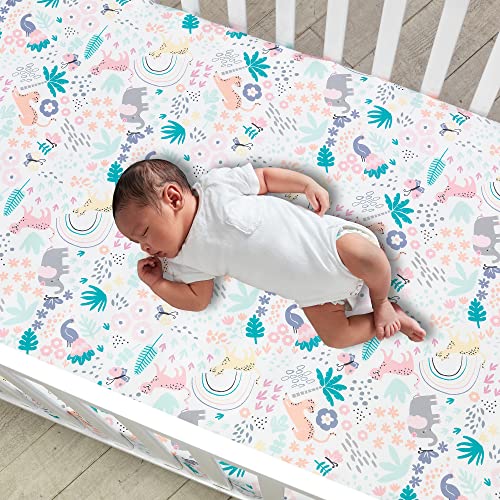 Bedtime Originals Rainbow Jungle 3-Piece Crib Bedding Set,Multicolor,243003V #TOP7