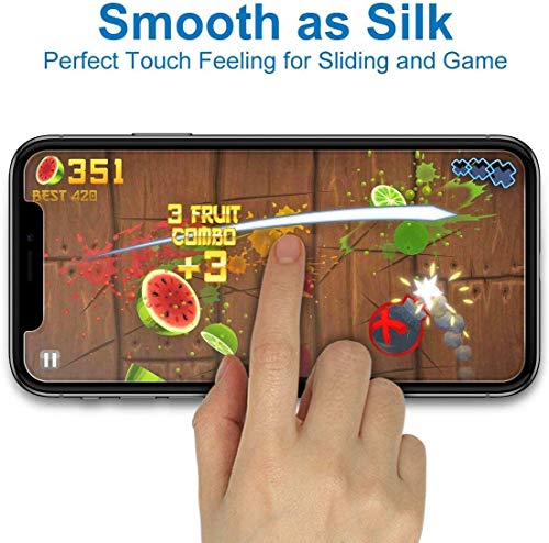 Image of ZARALA Anti Glare Matte Tempered Glass for iPhone 12 (Black) Full Screen Protection with Easy Installation Kit