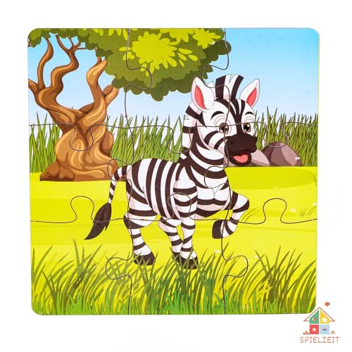 Image of 5 in 1 Wooden Animal Puzzle for Kids Age 2+ | Includes Storage Bag | Montessori Preschool Learning Toy | Jigsaw Puzzle Set for Toddlers | Educational Toy Gift for Boys & Girls (Pack of 5)