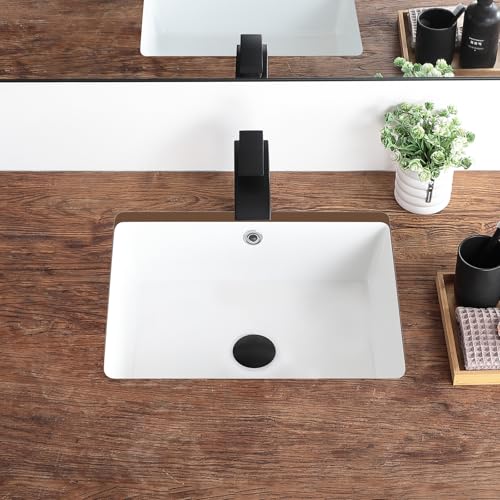 Kdksc 18.3 INCH 18 Inch Undermount Bathroom Sink White Rectangular Porcelain Ceramic Vanity Basin thumb #3
