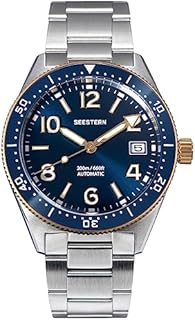 Seestern Super LUME X Saphirglas 200 m mechanische Taucheruhr S434.05, silber