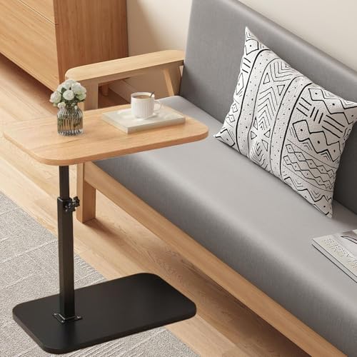Table d'appoint en C rotative au design minimaliste épuré